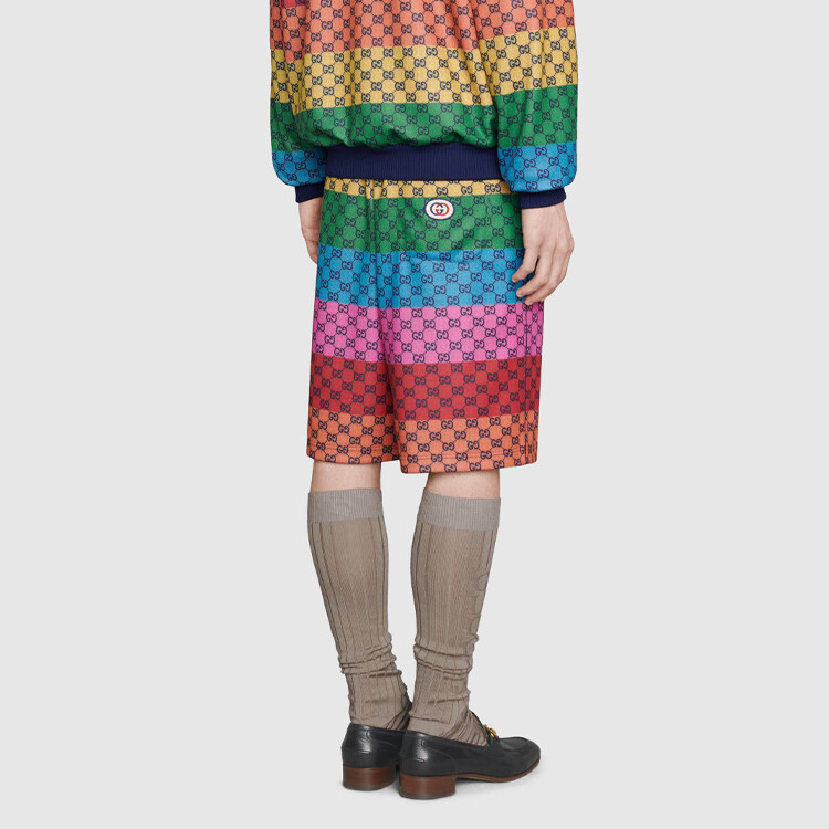 Шорты мужские Gucci, повседневные, цвет Multicolor — фото 4