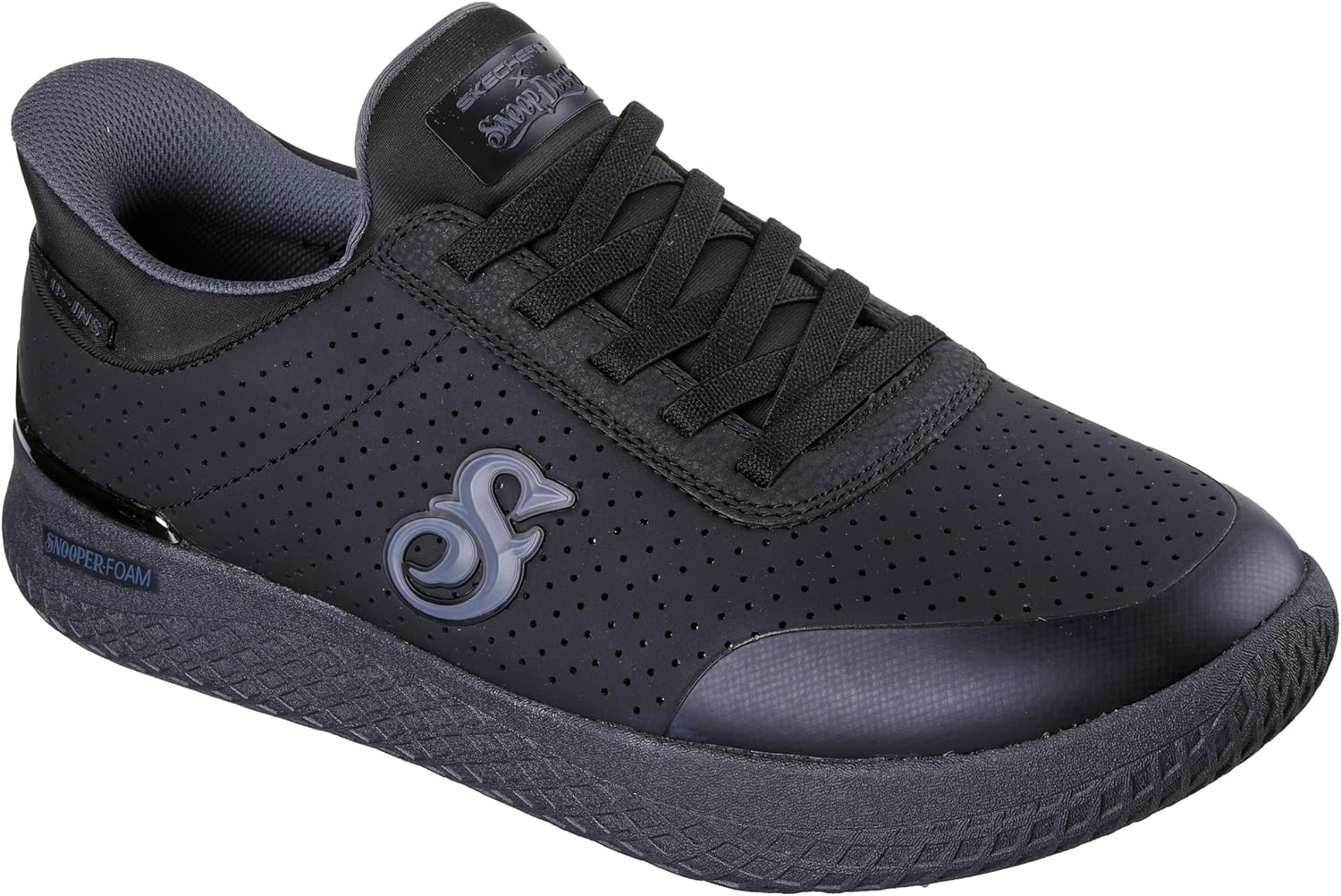 

Мужские слипоны Skechers Snoop Vibez - удобные безручные Snooper, черный