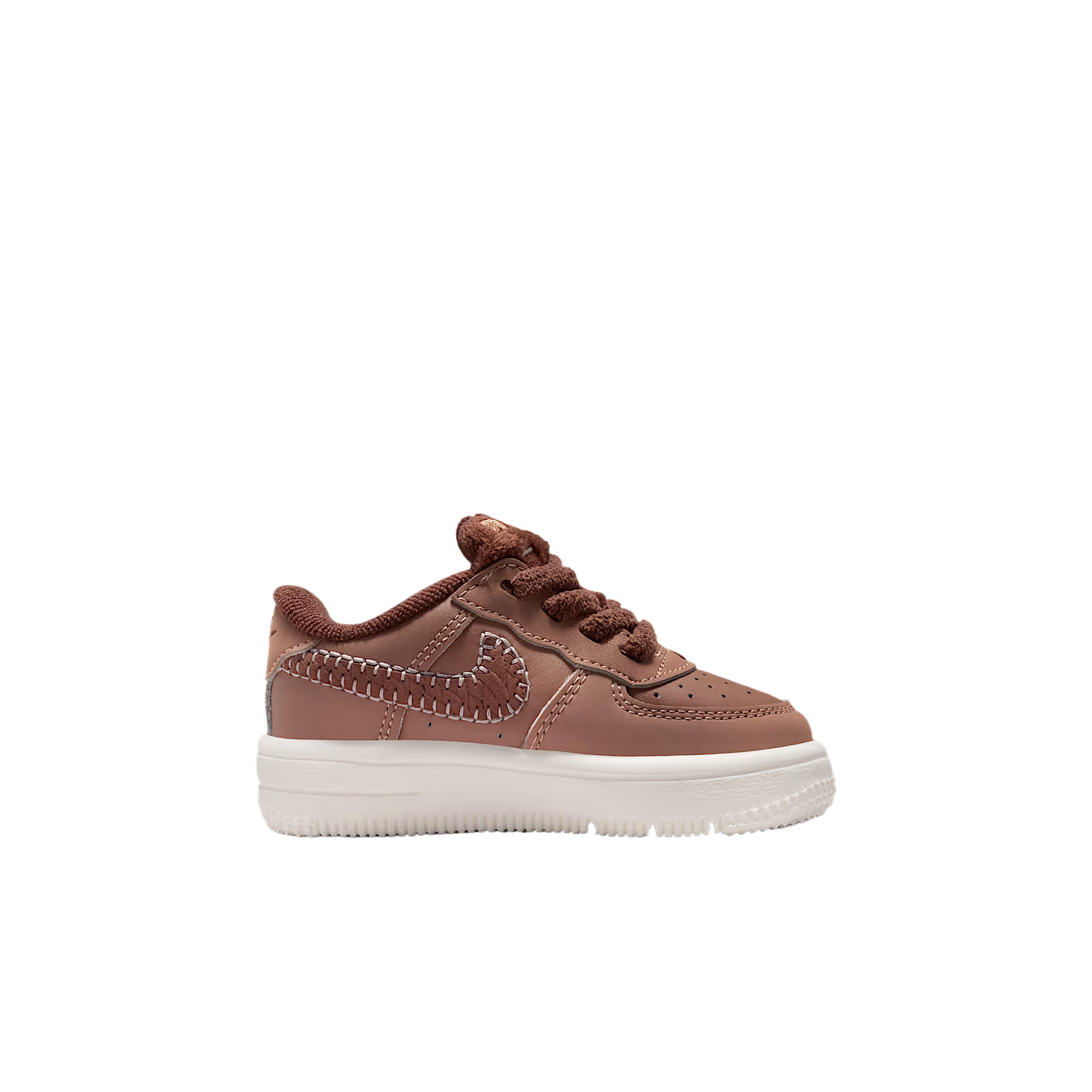 Force 1 Low EasyOn низкие кроссовки для малышей Nike, желтый/коричневый/белый — фото 3