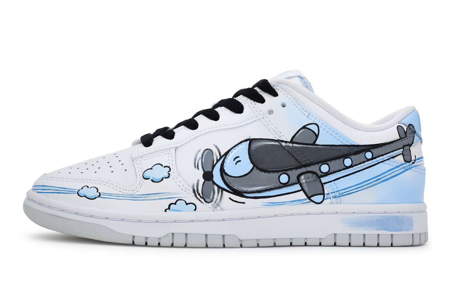

Кроссовки Nike Dunk Skateboarding Shoes Women's Low-top Blue/gray, белый/синий/серый