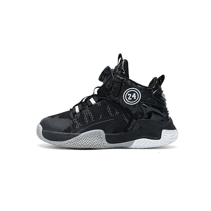 

Антискользящие износостойкие баскетбольные кроссовки Mid Top для детей Moffett, черный