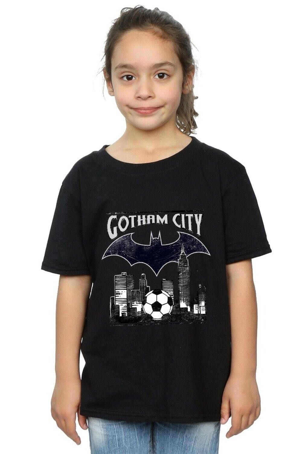

Хлопковая футболка Batman Football Gotham City DC Comics, черный