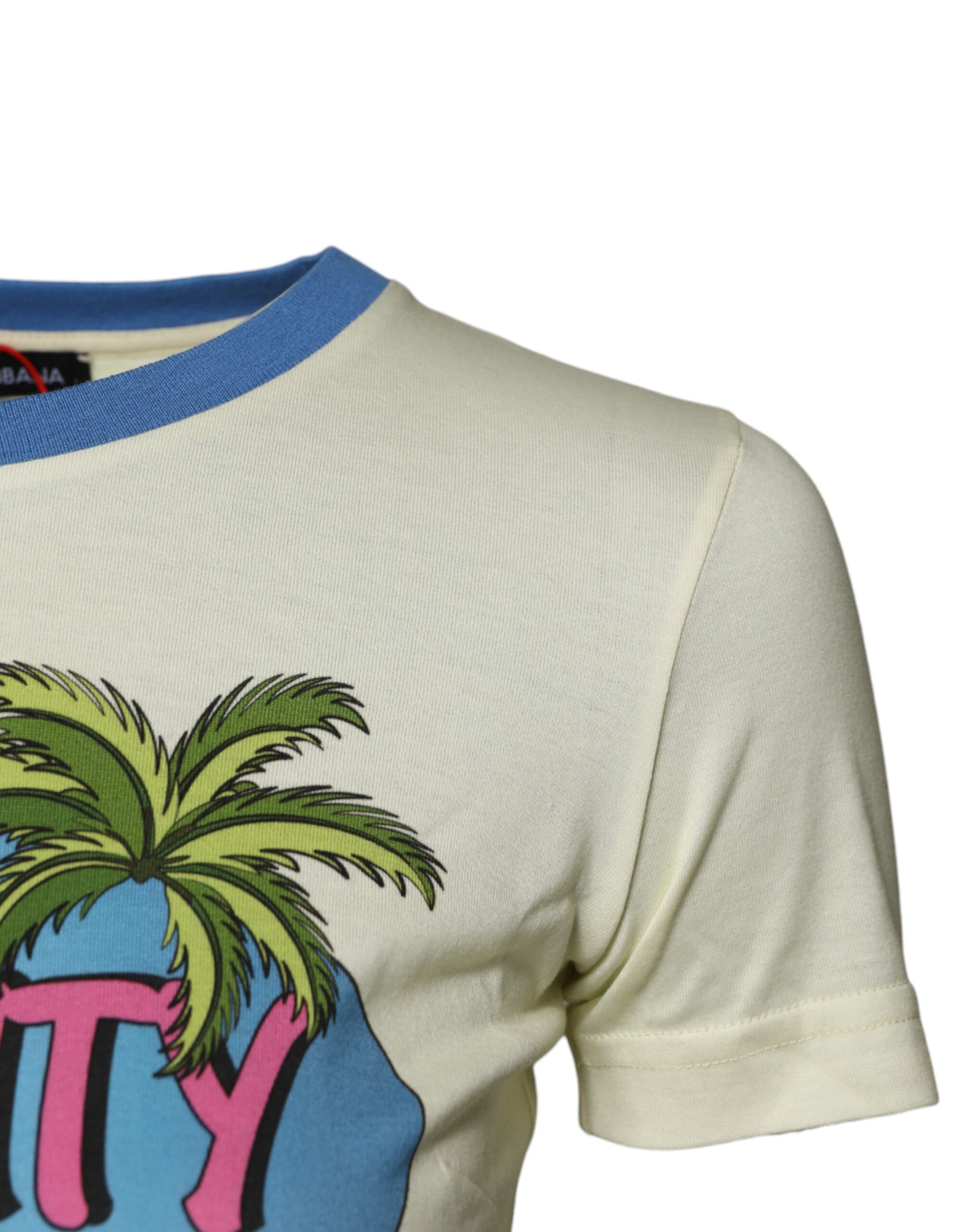 Футболка с коротким рукавом из светло-желтого хлопка Dolce & Gabbana — фото 2