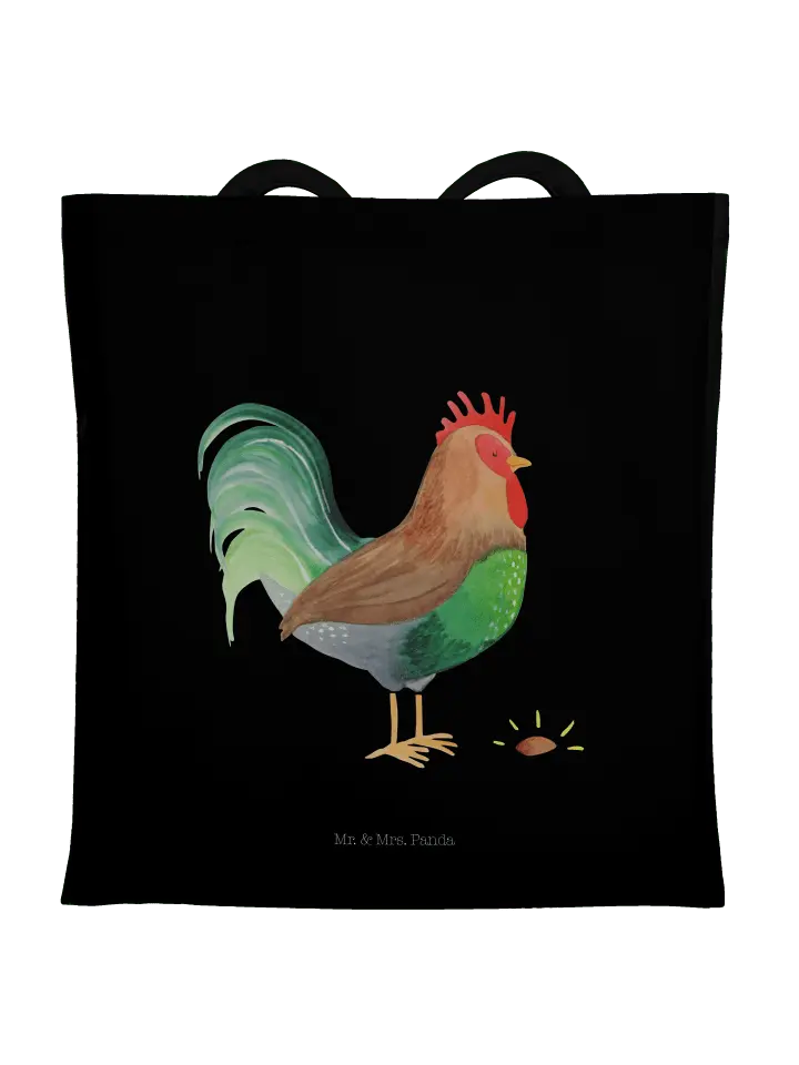 

Сумка для переноски Mr & Mrs Panda Hahn Korn ohne Spruch, черный