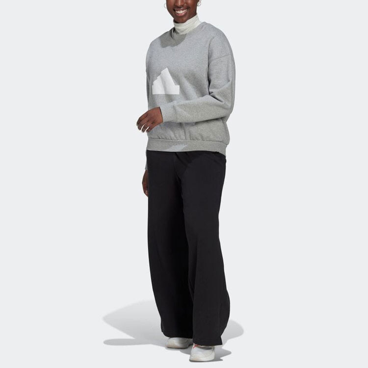 Толстовка женская серая Adidas — фото 2
