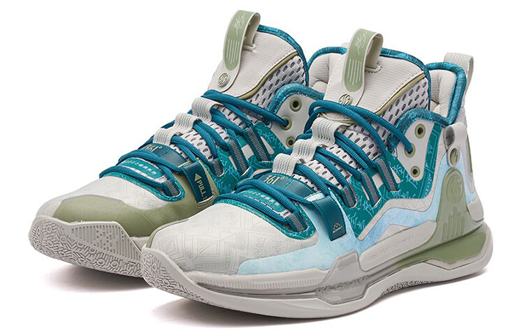 

Баскетбольные кроссовки AG1 Pro Basketball Shoes Men Mid-Top 4U Grey/Galaxy Green 361°
