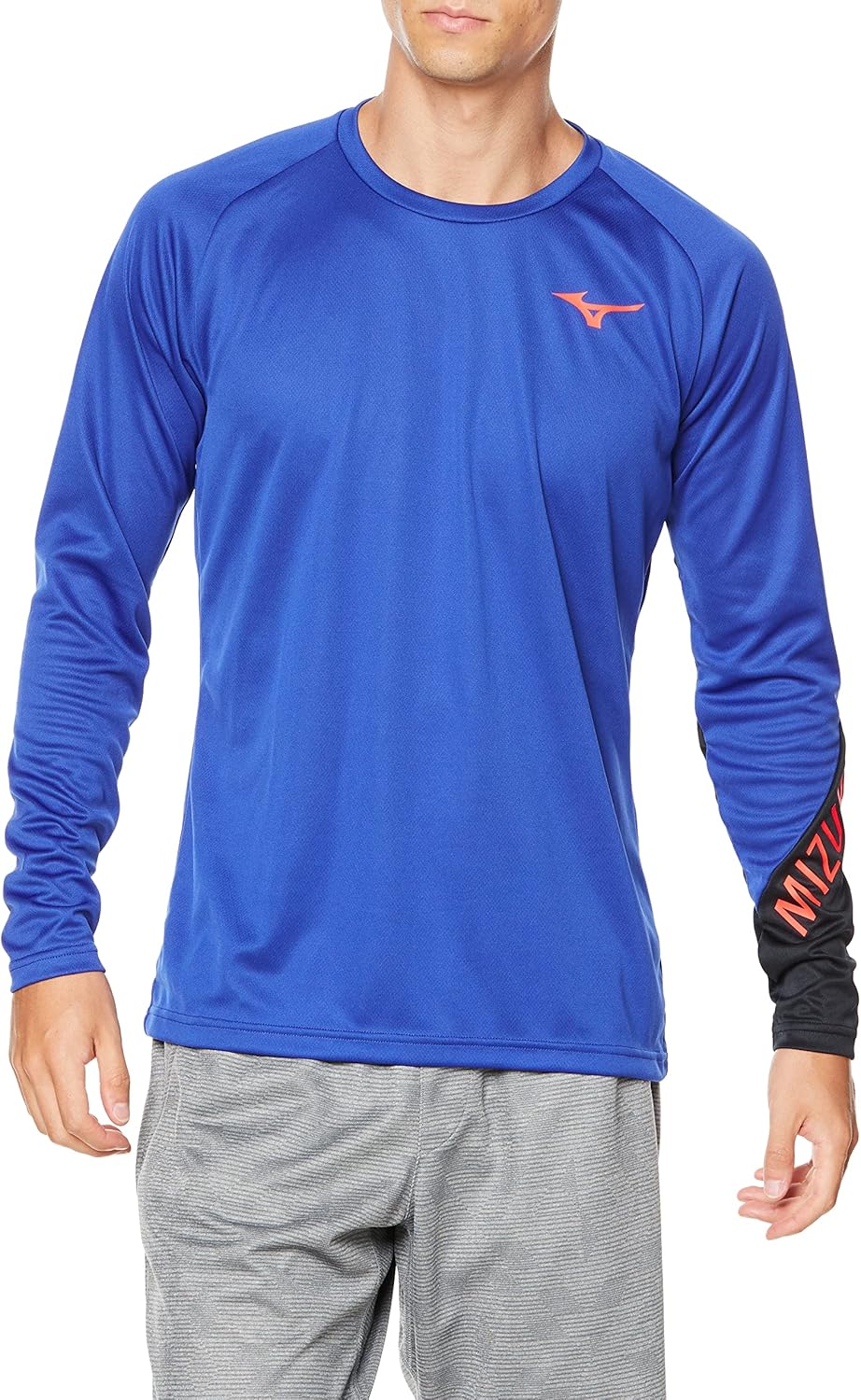 

Волейбольная толстовка Mizuno V2MA2533 Basic Practice Shirt с длинным рукавом, синий