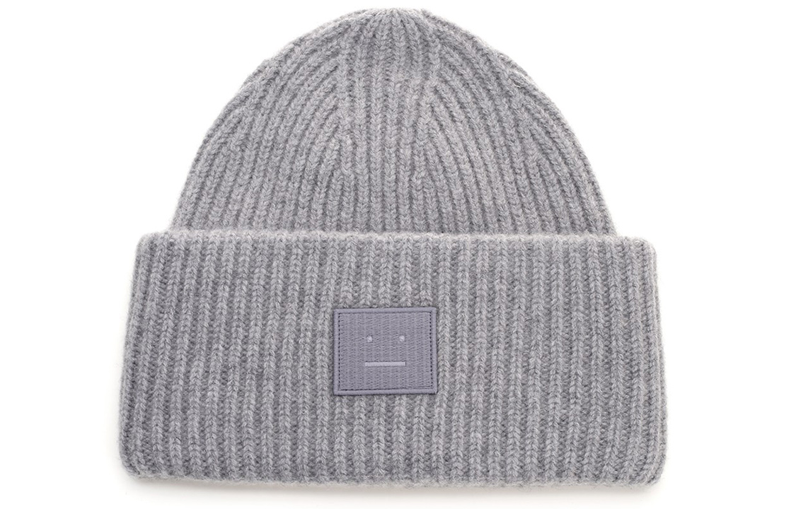

Acne Studios Шапка с большим логотипом на лицевой стороне, Gray