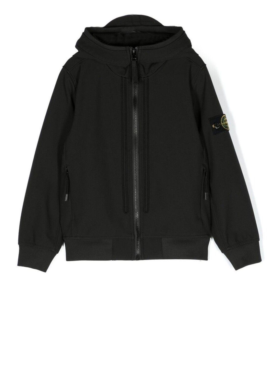 

Stone Island Junior куртка на молнии с нашивкой-логотипом, черный