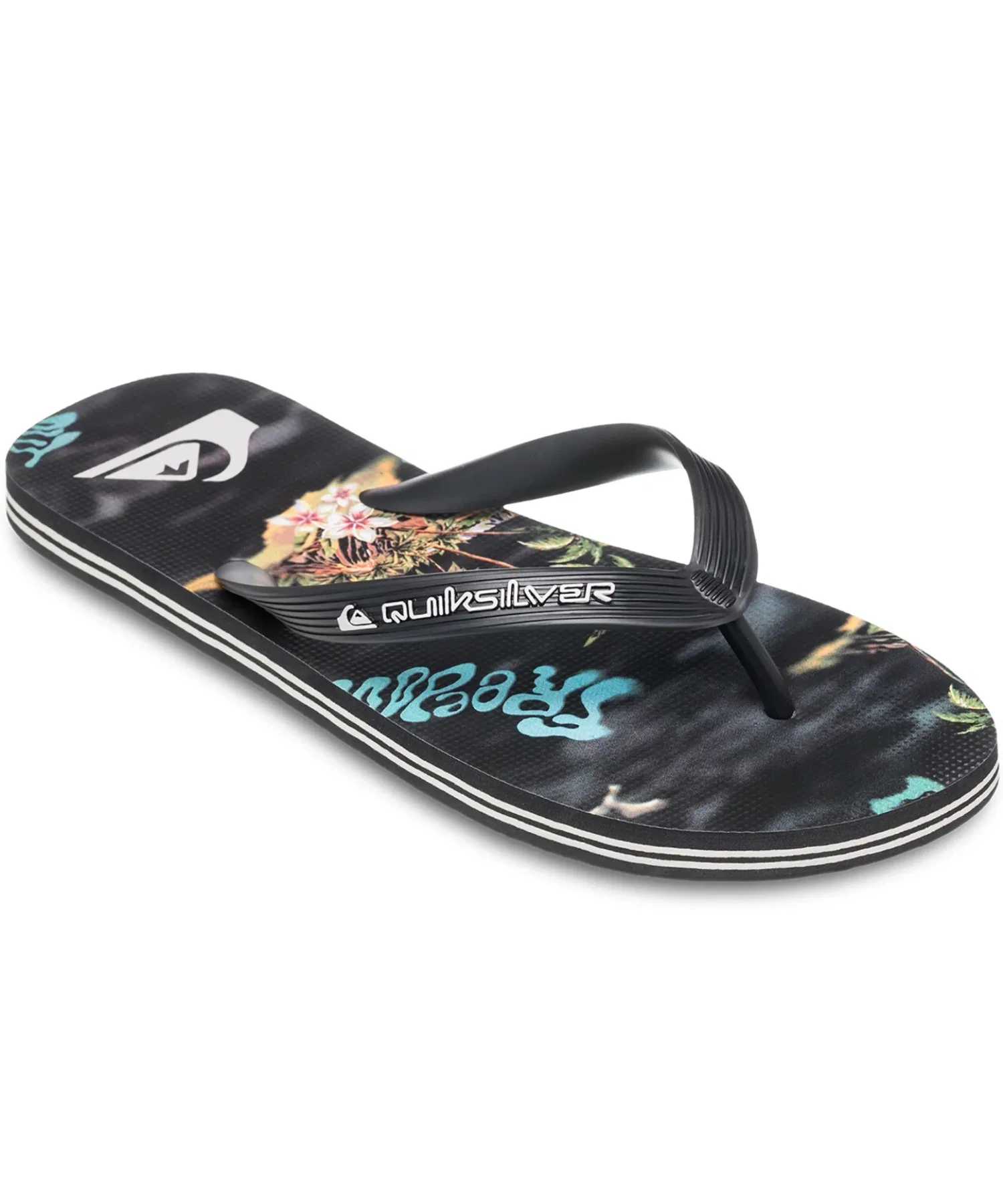 Мужские пляжные сандалии Quiksilver MOLOKAI ART 25 чёрные