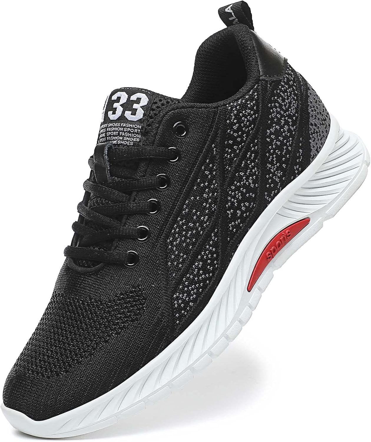 

Кроссовки CERYTHRINA Men Elevator, спортивная обувь с невидимым увеличением роста на 6 см, шнуровка, модные кроссовки, черный