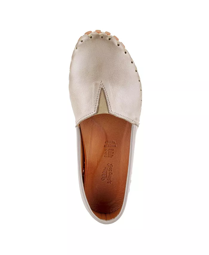Туфли Kathaleta Leather Slip-On Comfort Flats с V-образной эластичной выемкой, поддержкой свода стопы и съемной стелькой Spring Step, серый — фото 2