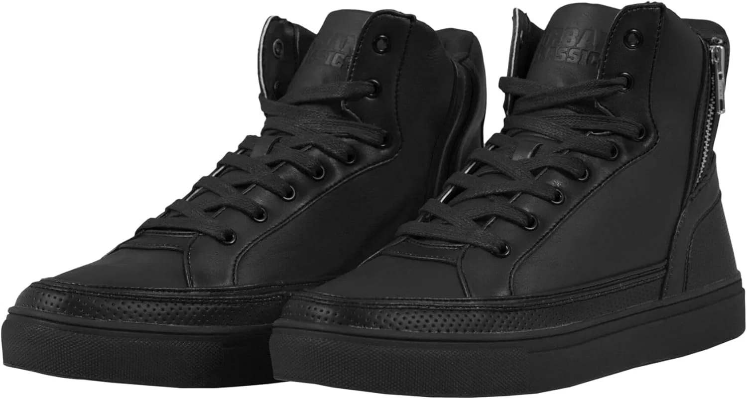 Унисекс высокие кроссовки Urban Classics на молнии для взрослых, Black — фото 3