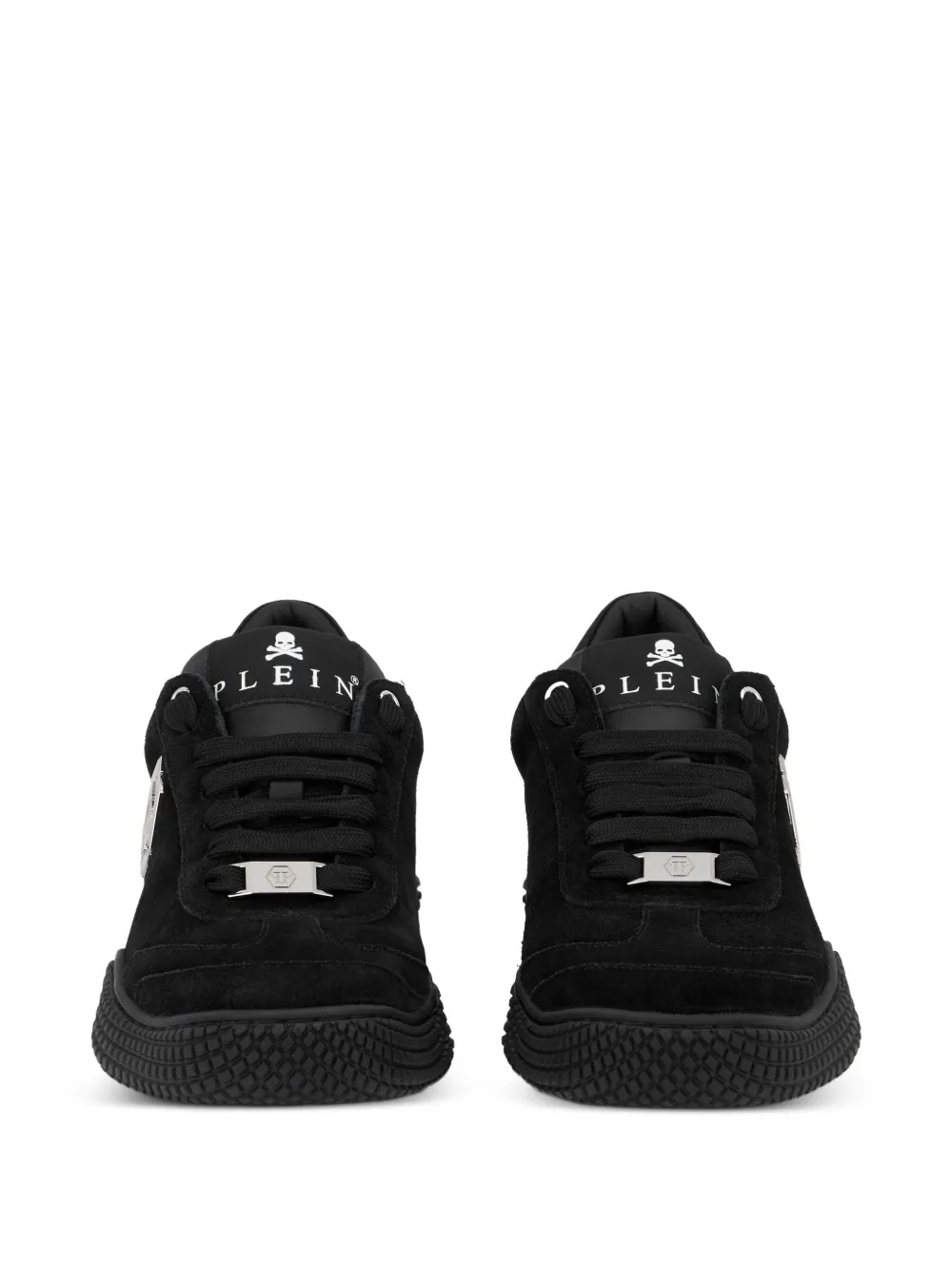 Замшевые кроссовки Hexagon Runner Philipp Plein, черный — фото 3