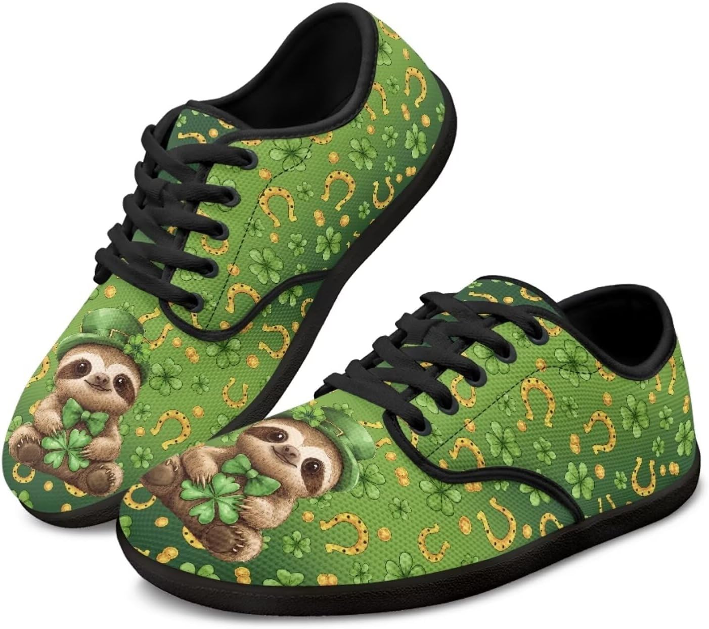 

Кроссовки на шнуровке с графическим принтом Chaqlin, St. Patrick's Day Sloth