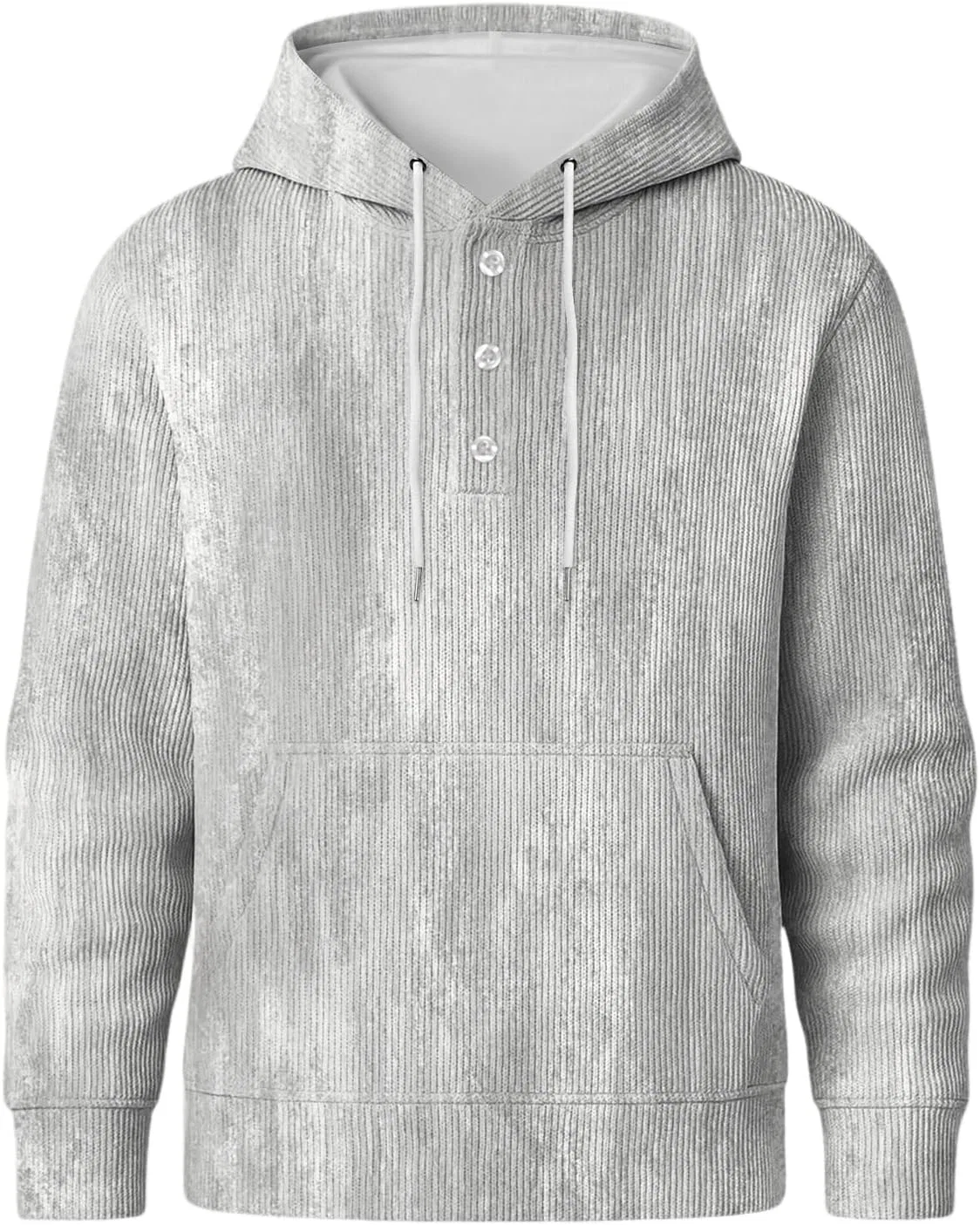 Мужская толстовка с капюшоном, флисовая, с принтом, 1-light Gray — фото 4