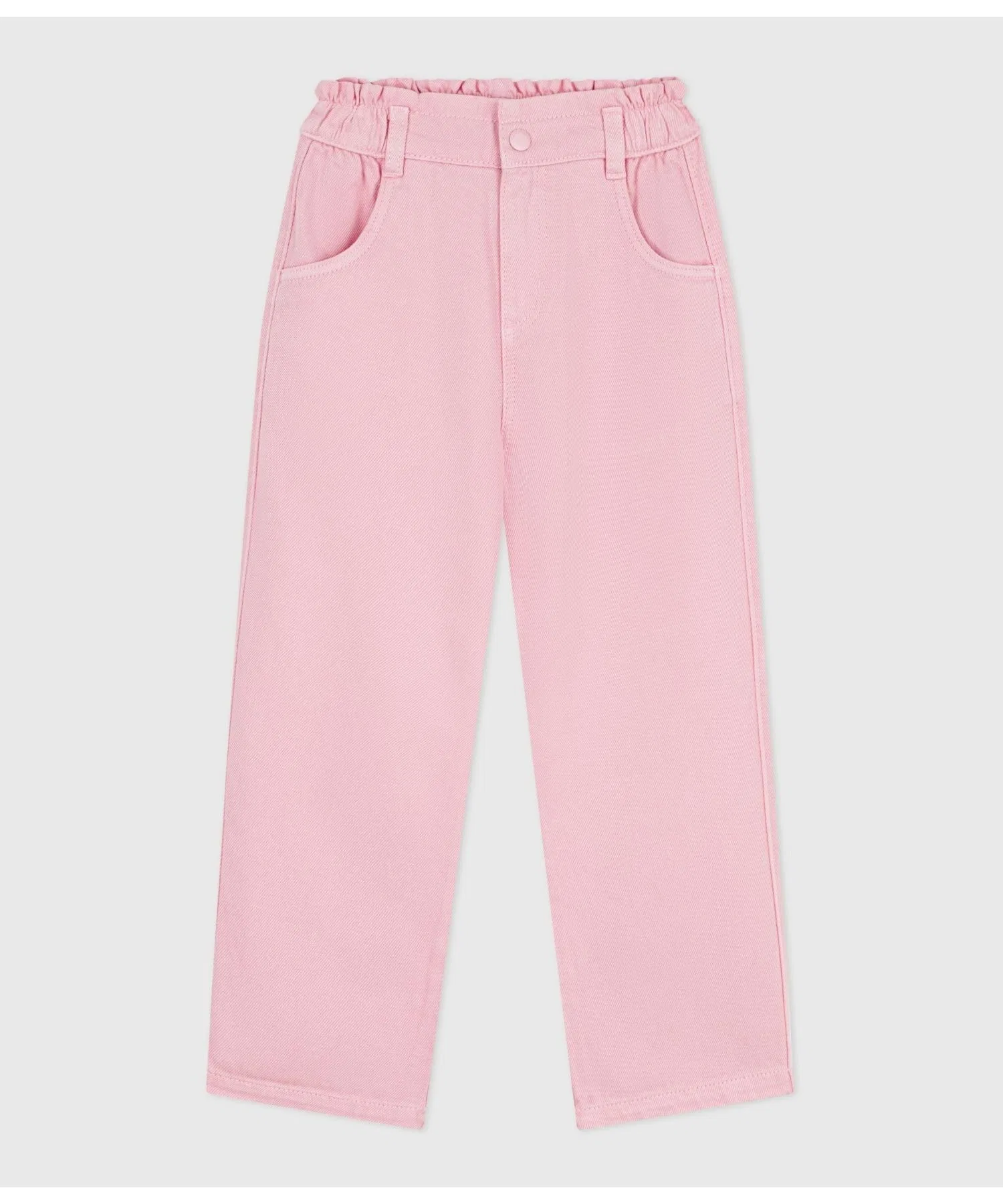 Детские брюки из хлопка и лиоцелла PETIT BATEAU розовые