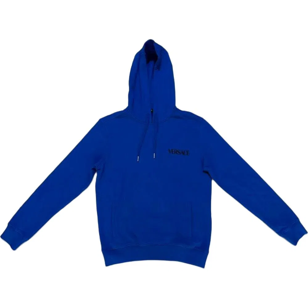 Толстовка мужская синяя с капюшоном Regular VERSACE, Blue