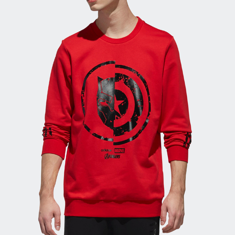 Marvel X Толстовка мужская красная Adidas Neo — фото 4