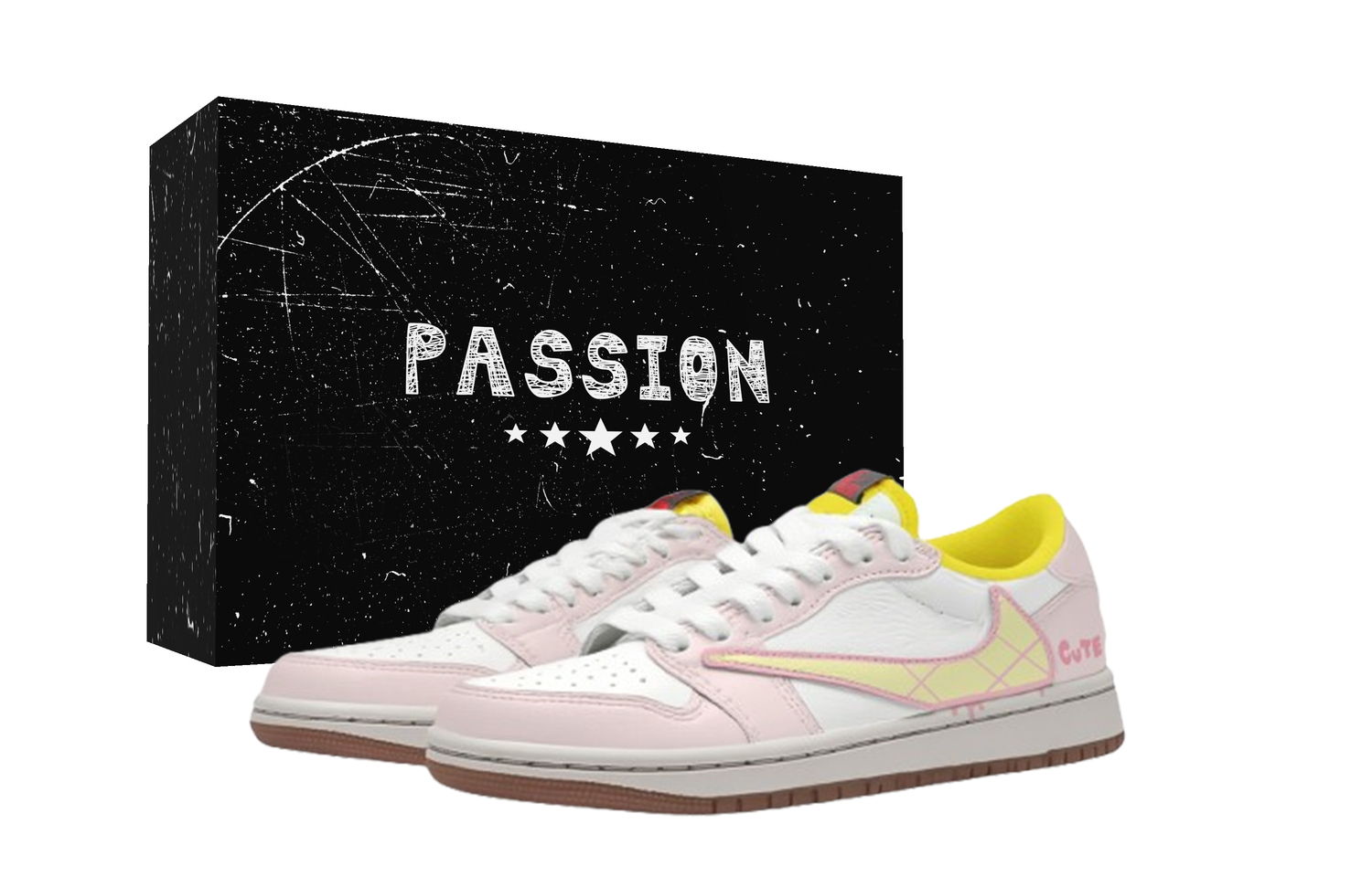 

Jordan Кроссовки Travis Scott X Air 1 Vintage Basketball Unisex Low top Yellow