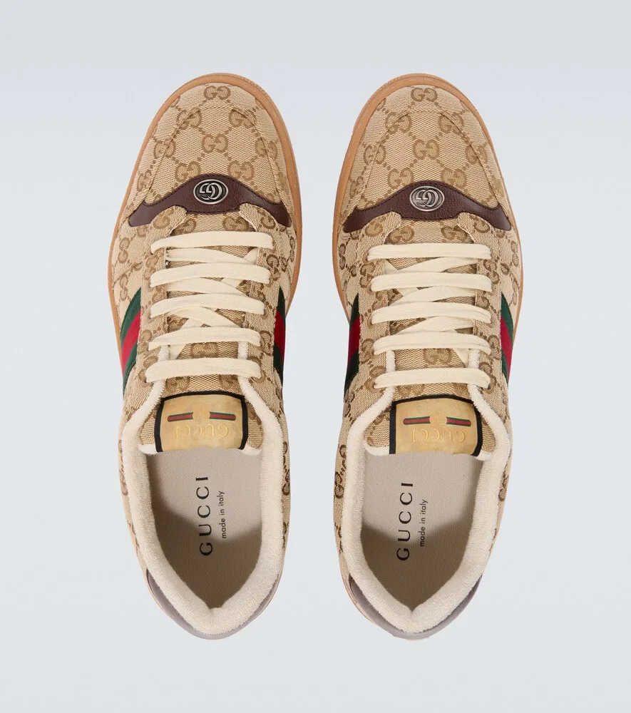 Кроссовки Screener GG Canvas Gucci, коричневый — фото 4