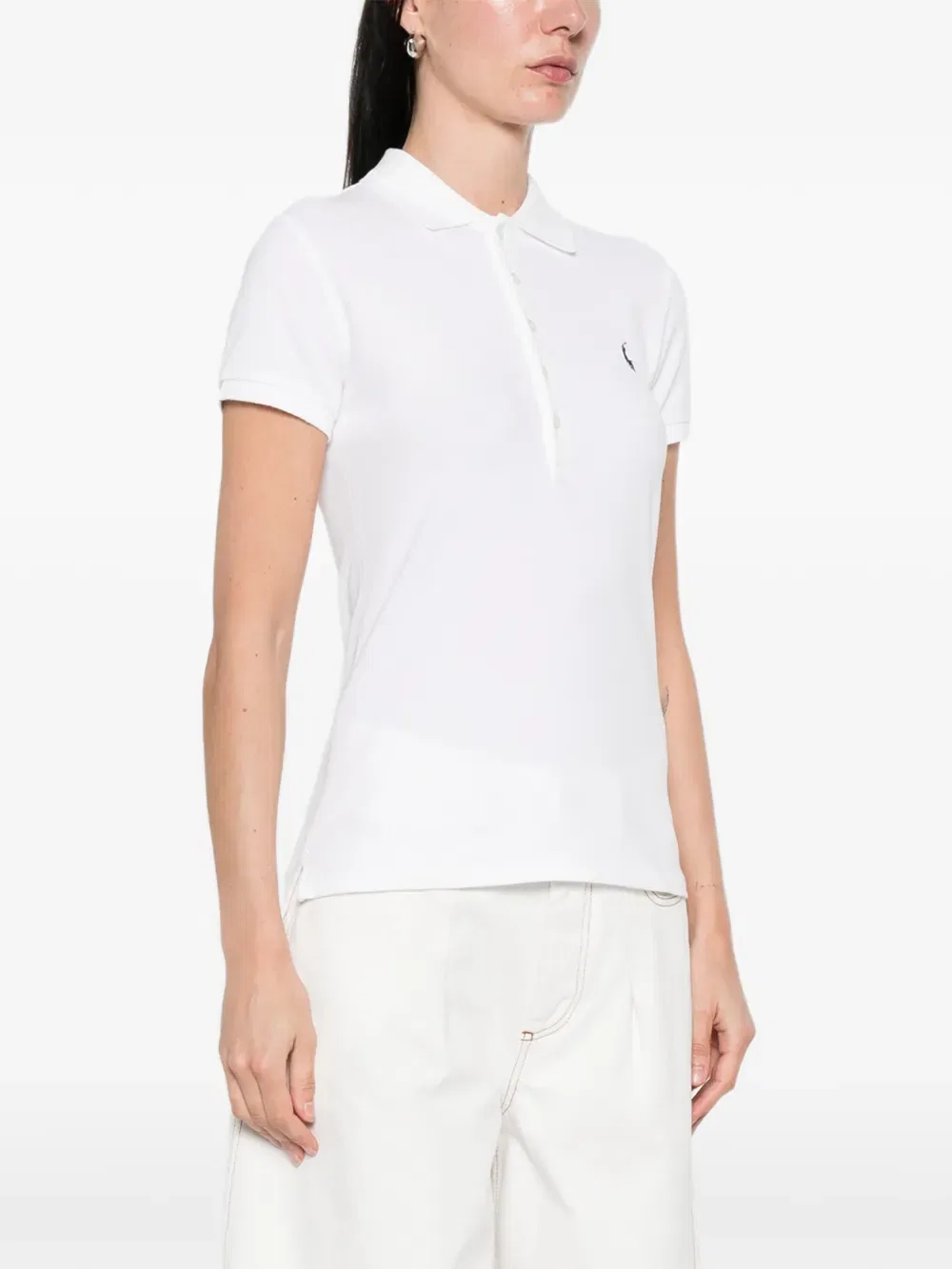 Поло с вышитым логотипом Polo Ralph Lauren, нейтральный — фото 3