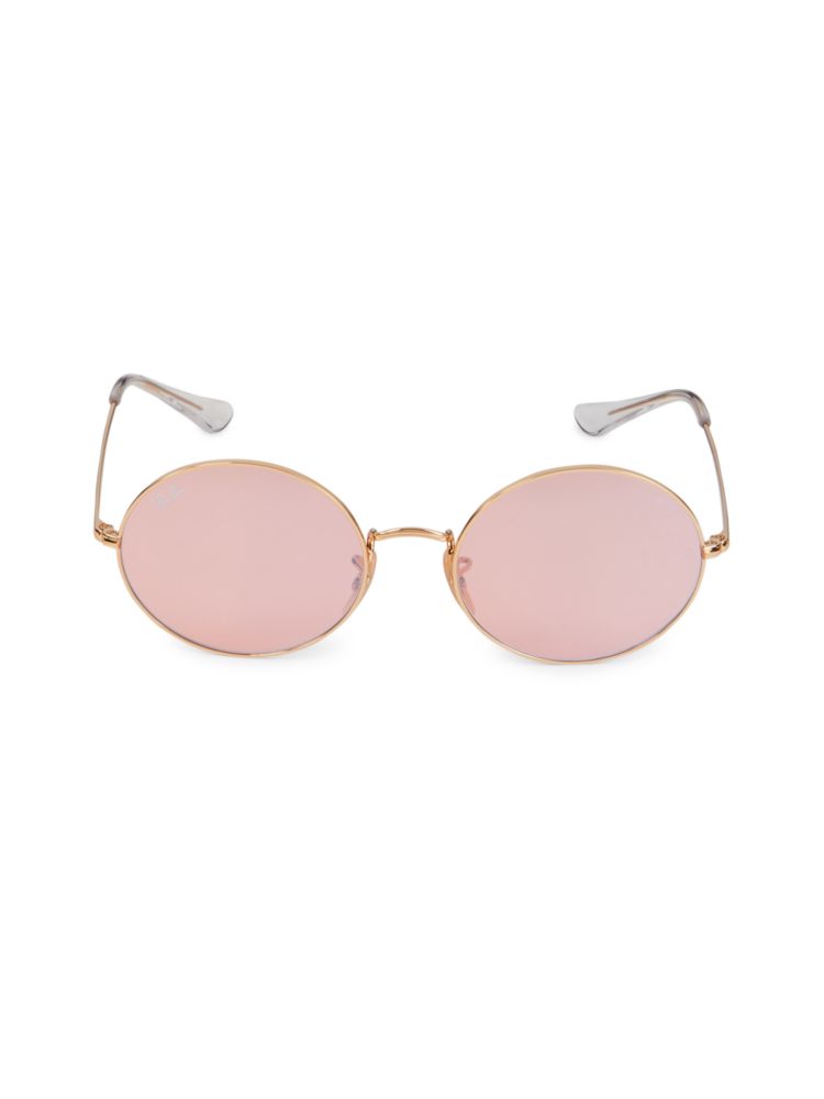 

Круглые солнцезащитные очки RB1970 54MM Ray-Ban, цвет Pink Gold