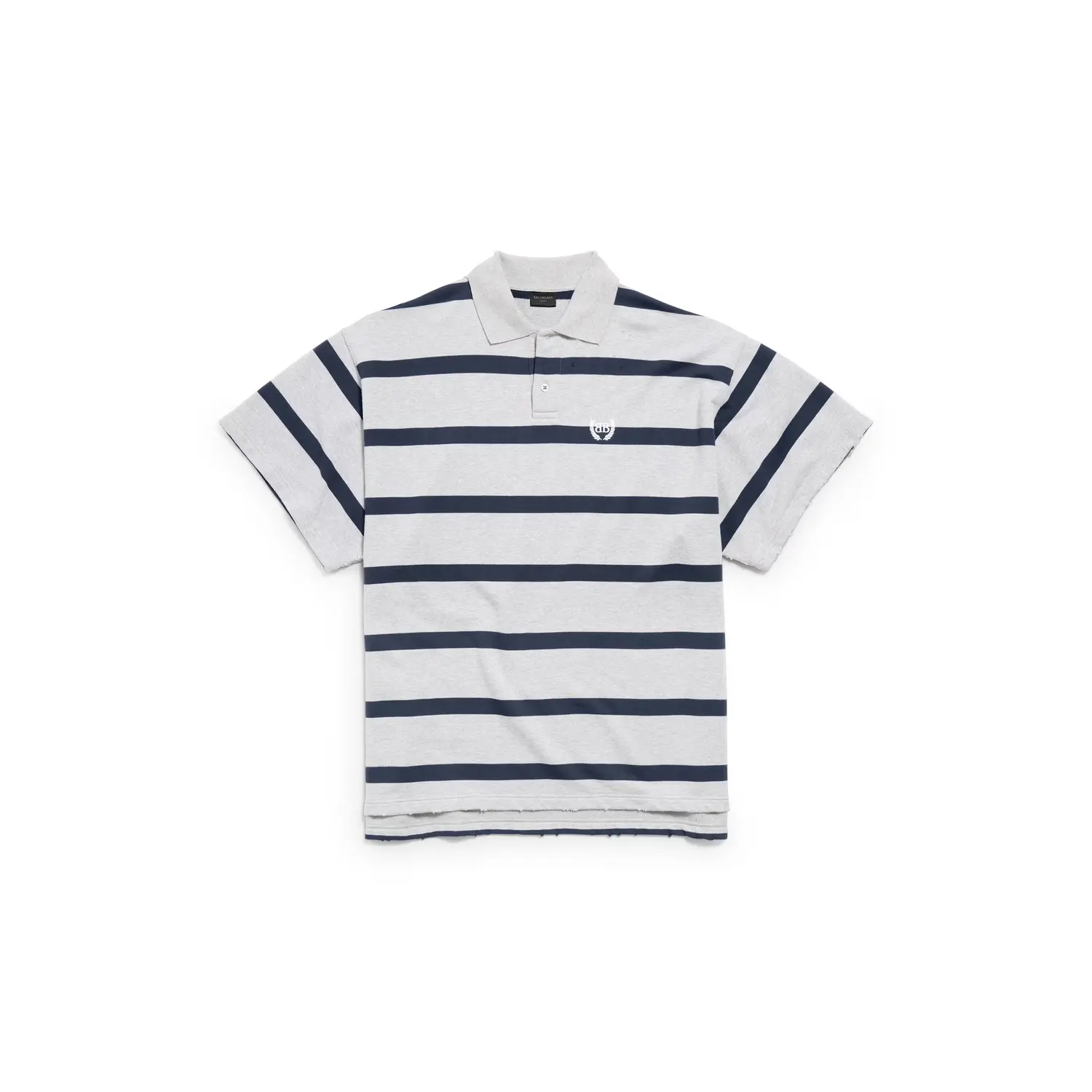 

Футболка-поло свободного кроя мужская серая Balenciaga, серый