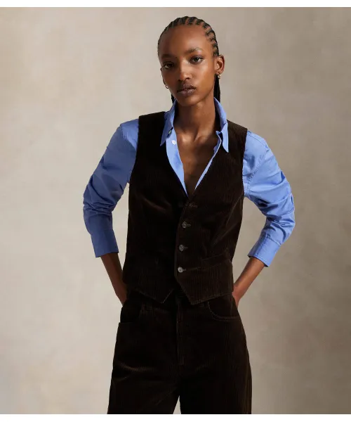 

Концепция вельветового жилета Regular fit Polo Ralph Lauren, коричневый