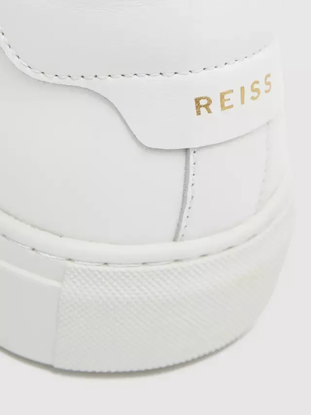 Кожаные кроссовки Финли Reiss, White — фото 2