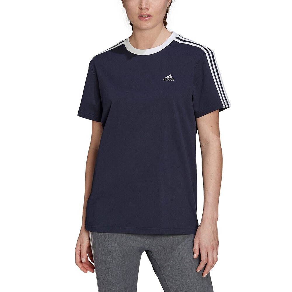 

Футболка с коротким рукавом adidas Essentials 3 Stripes, синий