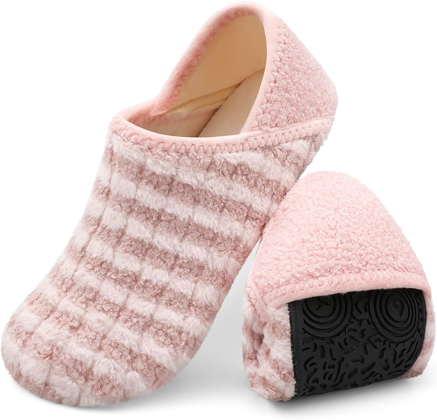 

Домашние тапочки XIHALOOK для женщин и мужчин, уютные носочные тапочки с мягкой резиновой подошвой, для дома и улицы, 2 Pink