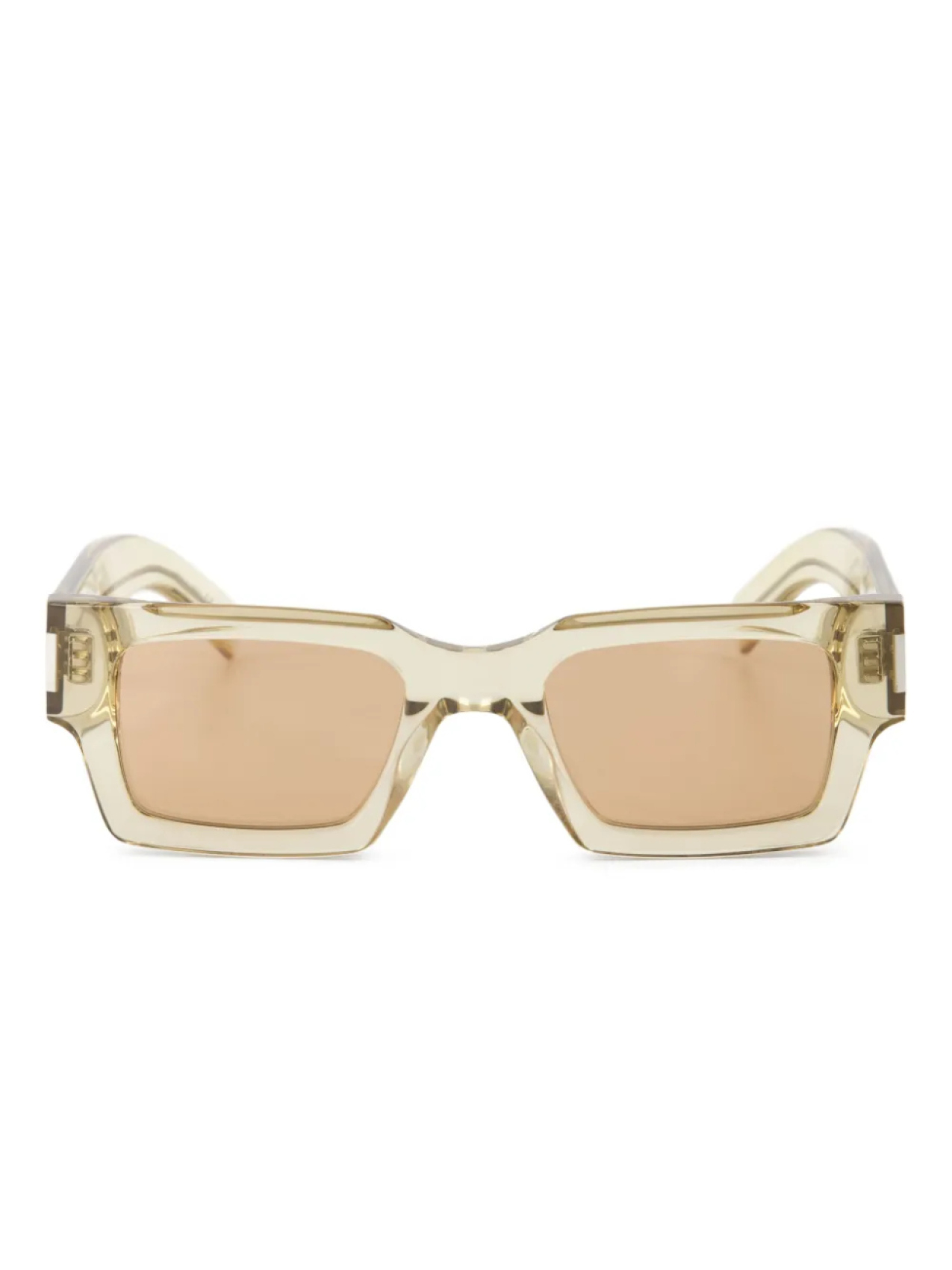 

Saint Laurent Eyewear солнцезащитные очки в прозрачной оправе, желтый