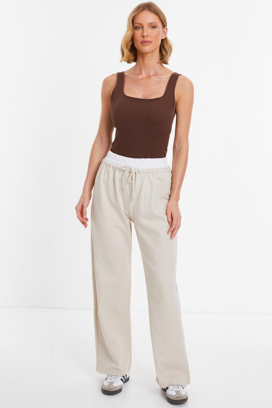 

Коричневый бесшовный боди QUIZ Clothing