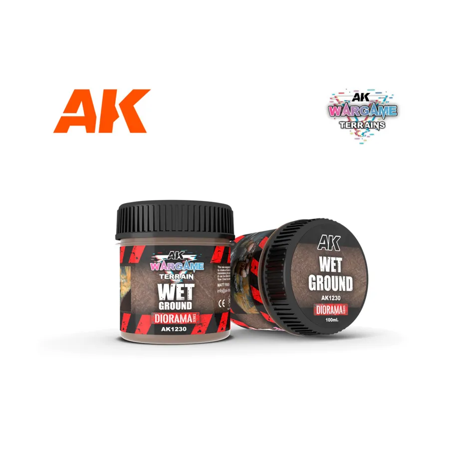 

Wargame Terrain — мокрая земля, AK Wargame Battle Grounds - Diorama Terrains & Enamel Liquid Pigments