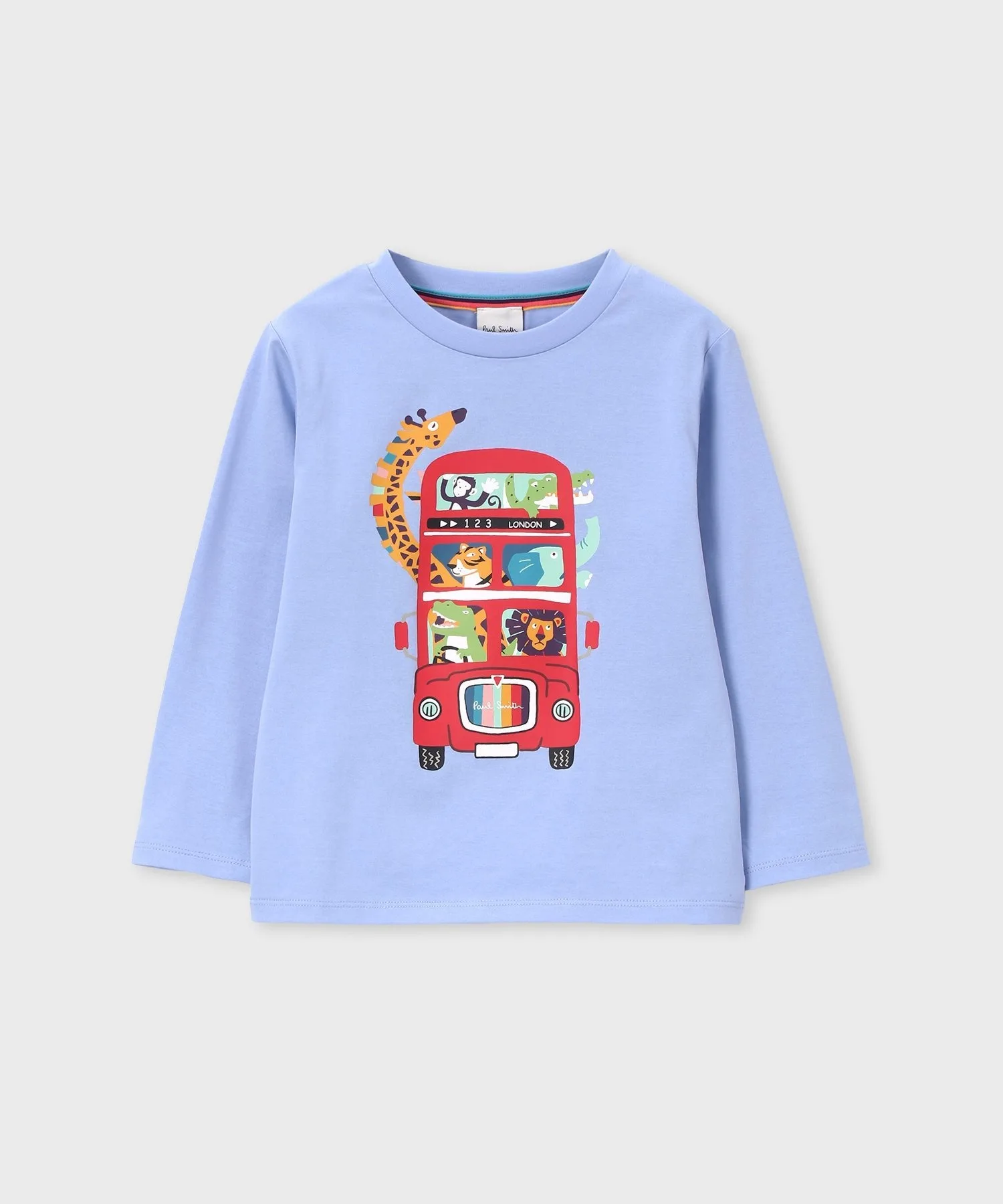 Футболка для мальчиков с принтом животных Paul Smith JUNIOR синяя