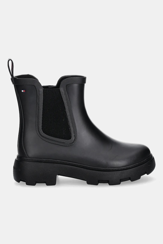 Резиновые сапоги Flag Ankle Rainboot с утепленной подкладкой Tommy Hilfiger, черный — фото 2