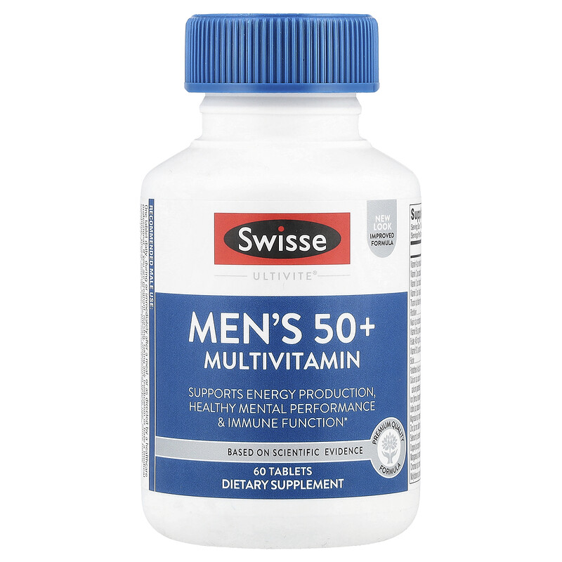 

Swisse, мультивитамины для мужчин старше 50 лет, 60 таблеток
