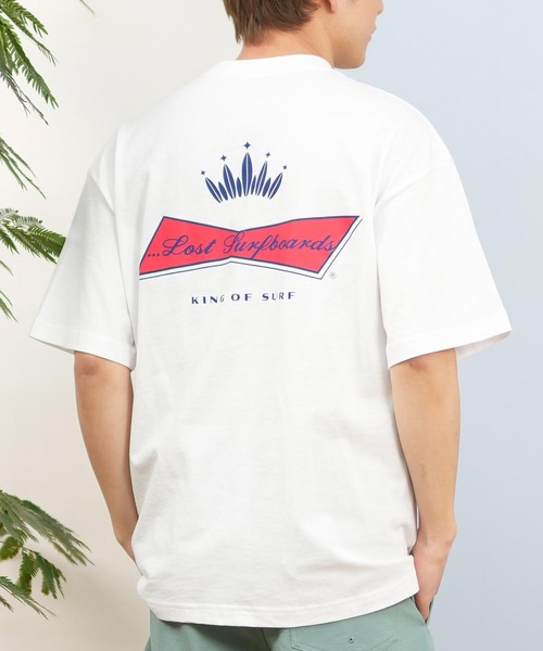 

Футболка с коротким рукавом унисекс с принтом на спине Lost, белый