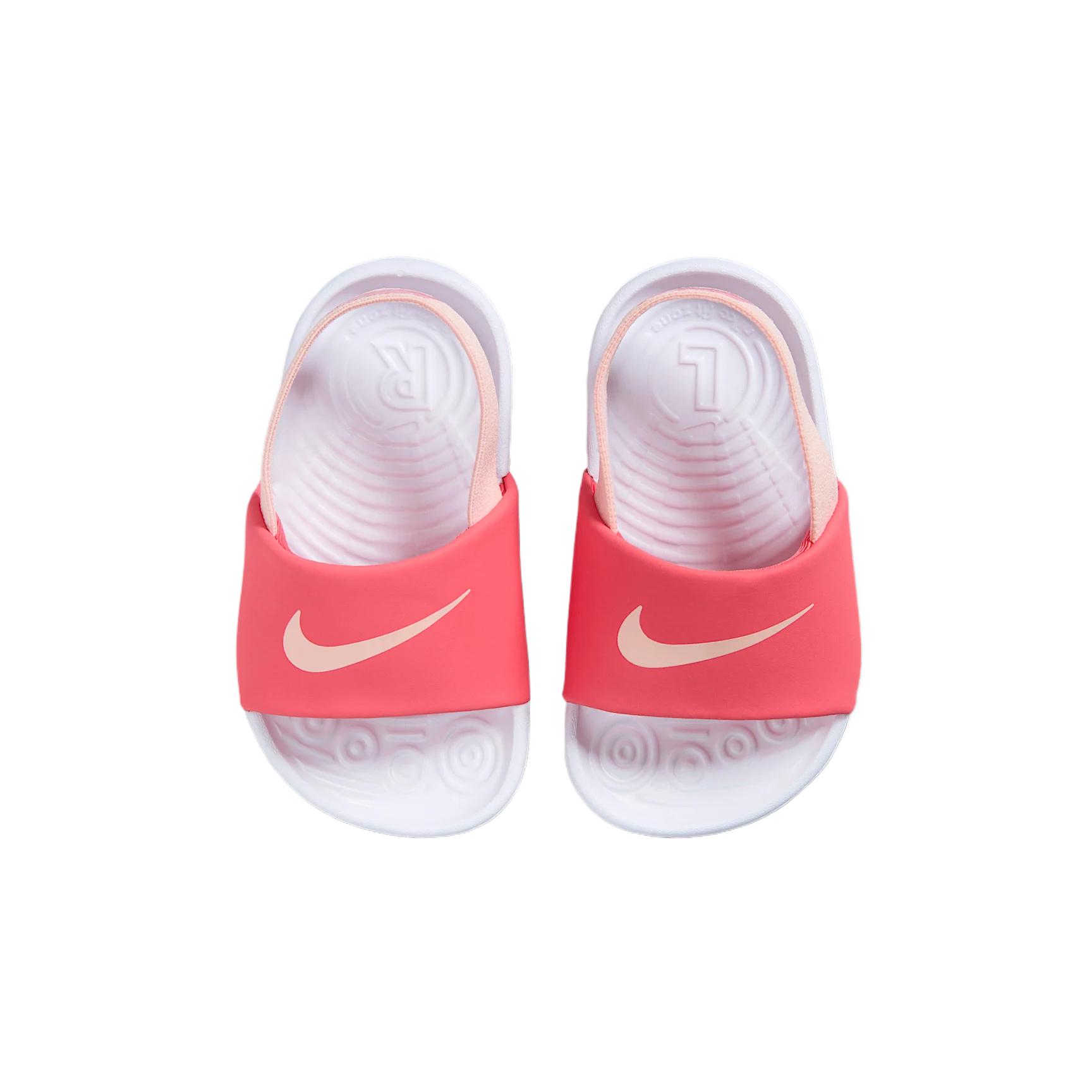 Nike Kawaslide устойчивые к истиранию амортизаторы низкие детские ботинки pink/white для малышей — фото 3