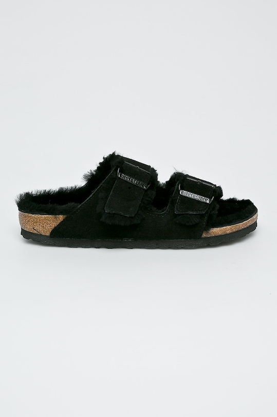 Тапочки Arizona Fur Birkenstock, черный
