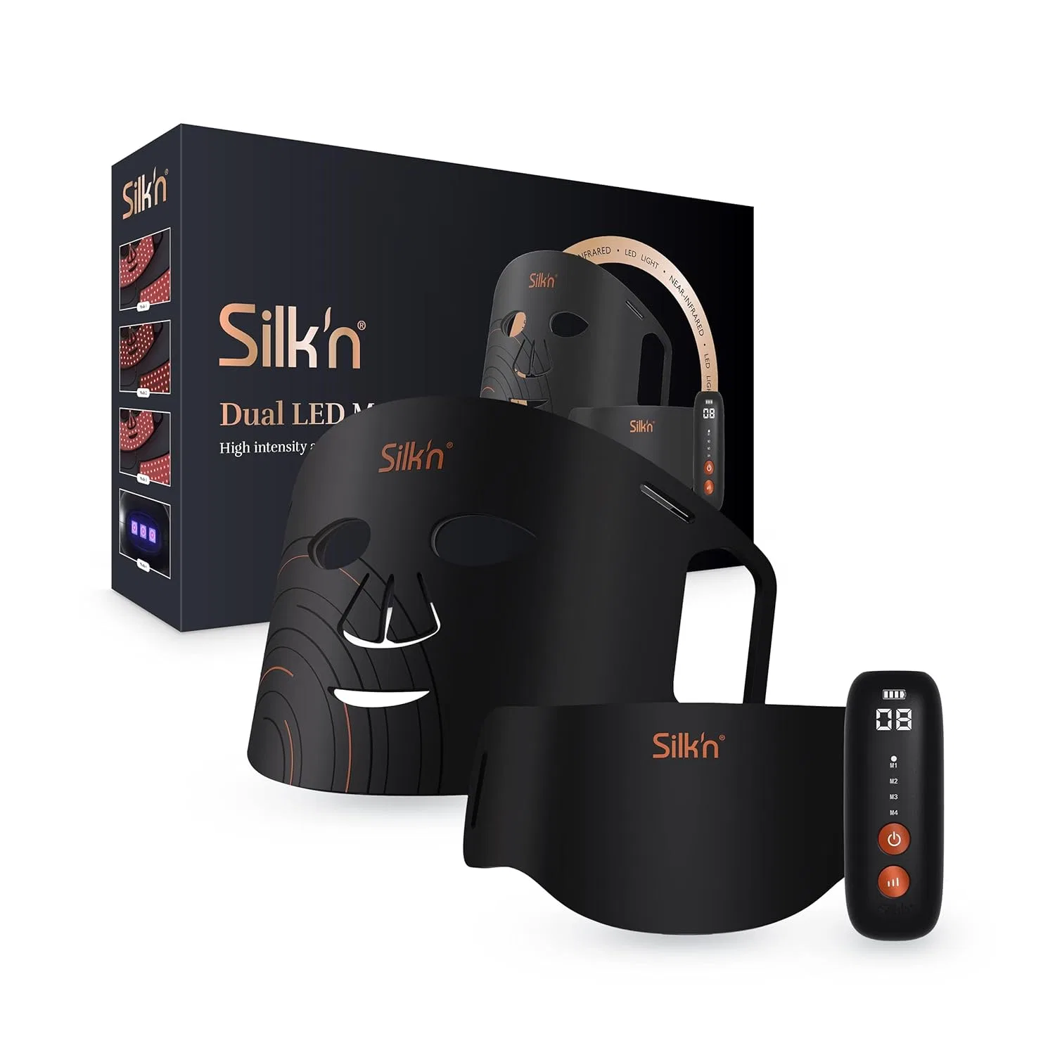 Светодиодная маска для лица и шеи «Dual LED Set» от Silk'n ‎Silk'N, Black — фото 2