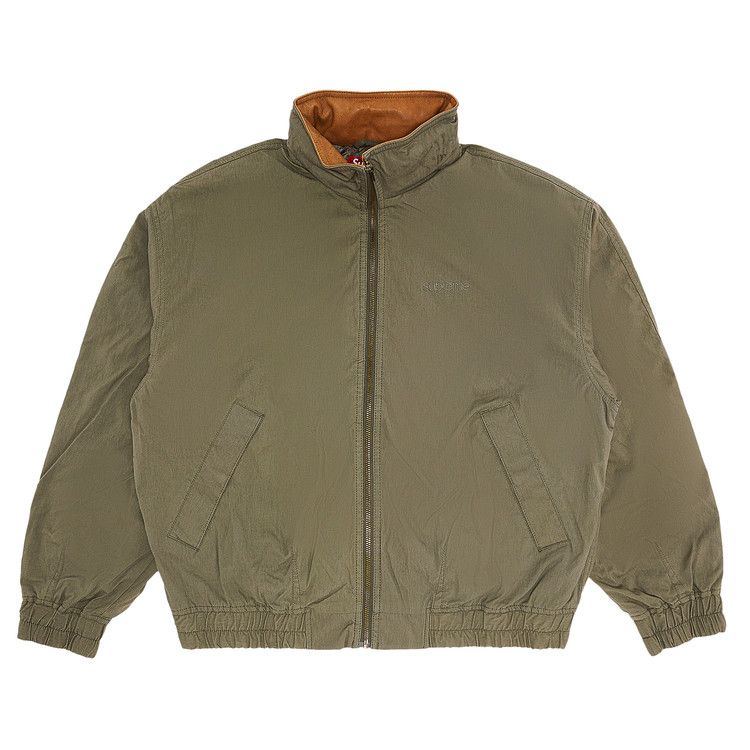 

Куртка Supreme Leather Collar Utility Jacket, Olive
