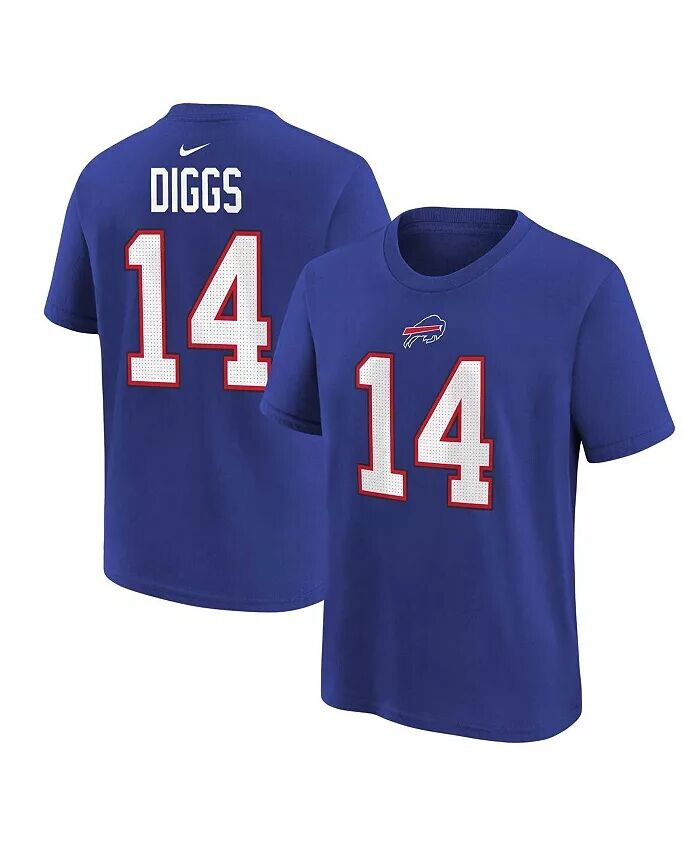 

Футболка с именем и номером игрока Stefon Diggs Royal Buffalo Bills для мальчиков и девочек дошкольного возраста Nike, синий