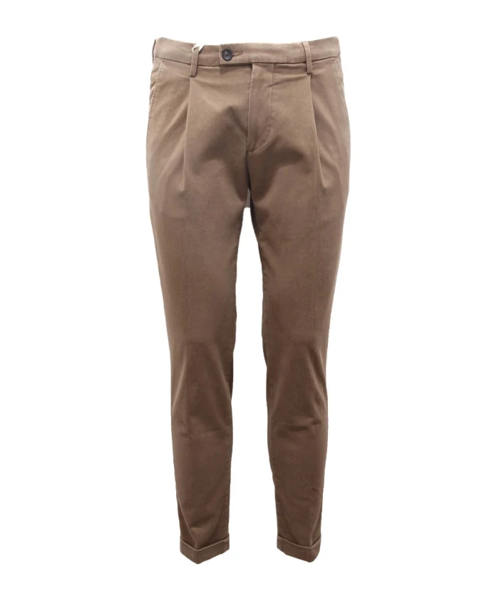 

Узкие брюки из итальянского хлопка Michael Coal, коричневый