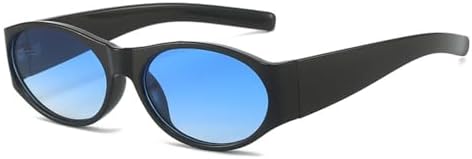 

Ретро овальные солнцезащитные очки для мужчин, модные градиентные очки с защитой от УФ-излучения UV400 для женщин, оранжево-синие солнцезащитные очки MTZJH, Black Blue Gradient