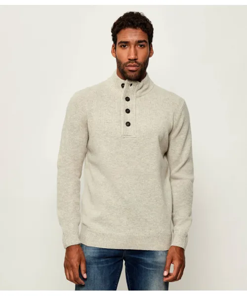 

Полушерстяной свитер с нашивкой Essential Regular fit Barbour, бежевый