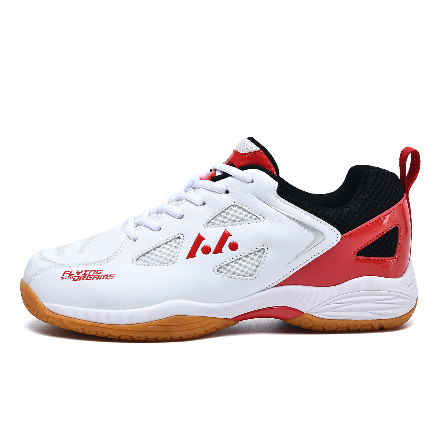 

Кроссовки LEFUS Badminton Shoes Unisex Low-top White/Red, белый/красный