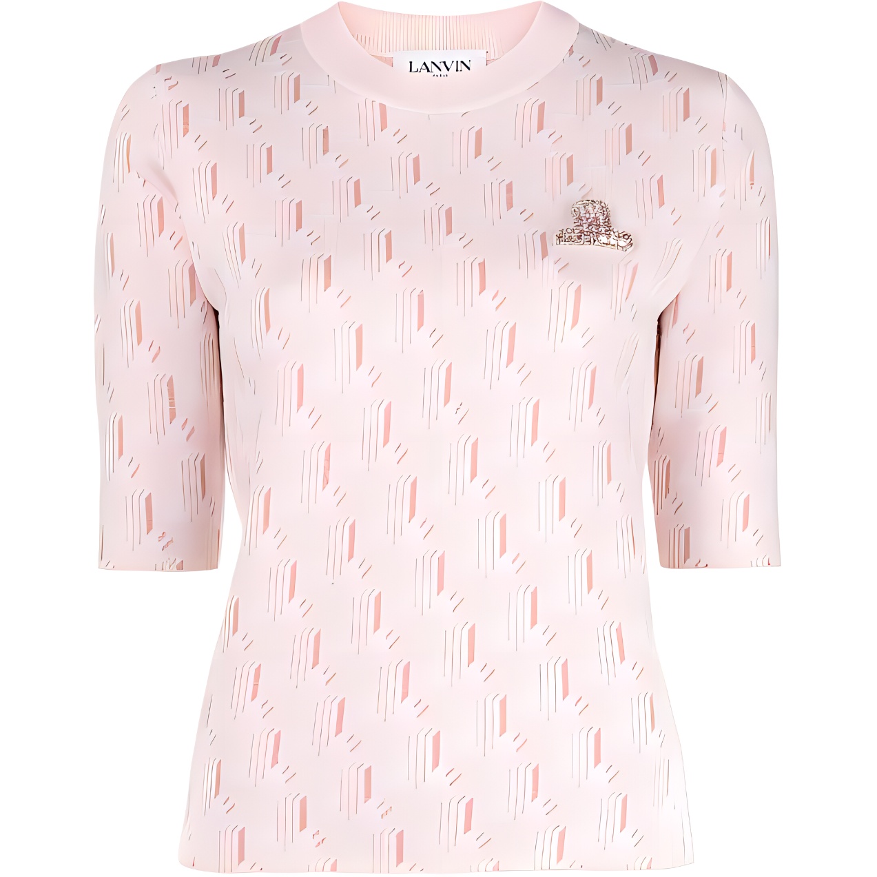 

Lanvin Футболка SS22 Regular женская розовая, Розовый, Lanvin Футболка SS22 Regular женская розовая