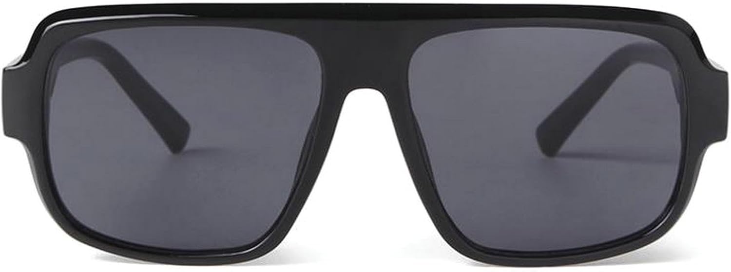 

Крупные квадратные солнцезащитные очки для женщин, очки-пилот, модные солнцезащитные очки-щитки для мужчин, стильные очки для вождения на открытом воздухе mincl, Black